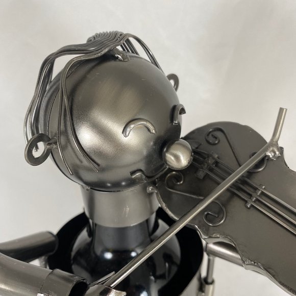 Violinist Metal Wine Bottle Holder - Picture 6 of 8